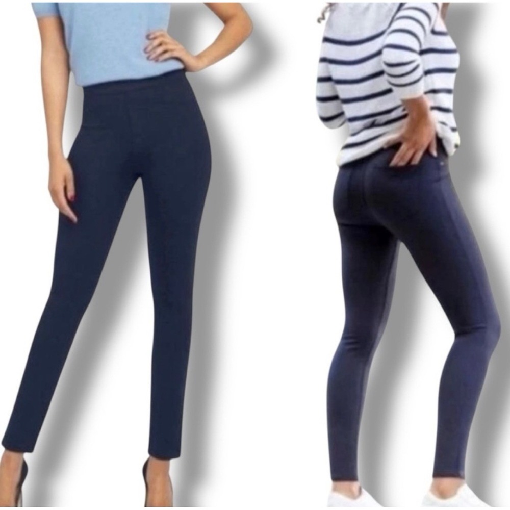 Spanx The Perfect Pant Ankle 4-Pocket High Waisted Leggings Navy S Small 20202Q